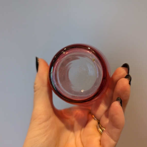 Vintage cranberry glass  Red and Gold Glass Tumblers - Picture 5 of 12